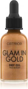 Сухое масло Glam in Gold, придающее блеск сухое масло для лица и тела Catrice, atspalvis 010 stay golden! 30 мл