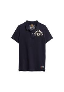 Рубашка поло - винтажный спортивный логотип поло однотонный Superdry., синий