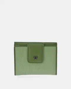 Женский кошелек Pierre Cardin из кожи с тиснением в елочку, зеленый