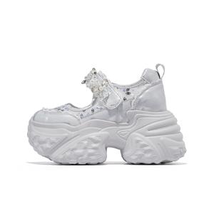 CARDANRO Серебряные туфли Мэри Джейн, цвет Silver