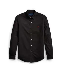 Приталенная рубашка-оксфорд с логотипом Ralph Polo Ralph Lauren, черный