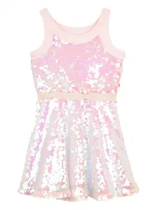 Платье без рукавов с пайетками Billieblush, розовый
