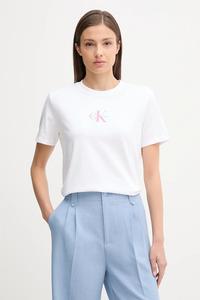 Хлопковая футболка Calvin Klein Jeans, белый