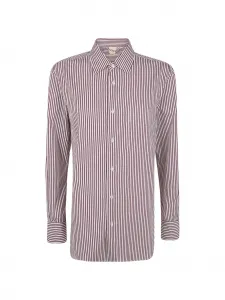 Рубашка в полоску с карманом Aspesi, белый