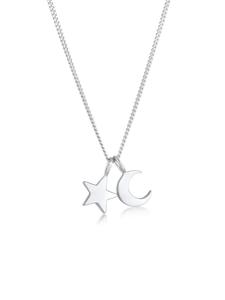 Elli Колье из серебра 925 пробы: астронавтика, полумесяц, звезды, звезда в серебре