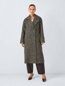 Текстурированное пальто с двойной застежкой в стиле "елочка" AND/OR, Brown