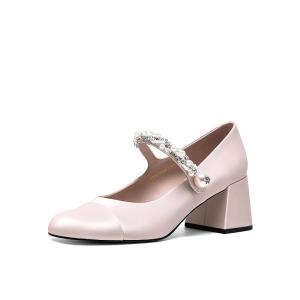 Туфли Mary Jane на массивном каблуке 6 см женские JOOC, классический черный