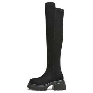 Teenmix Высокие сапоги женские — черные (на флисовой подкладке), цвет Black (Fleece-Lined)