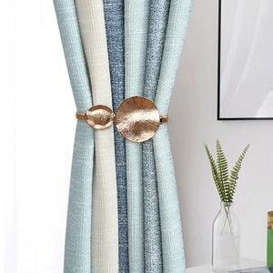 Uandlove Коричневые затемняющие шторы для спальни, завязки для штор, занавески из сплава с листьями, подхваты для штор, пластик, цвет Gold