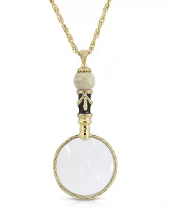 Подвеска-Лупа из полудрагоценного речного камня золотистого оттенка, 30 дюймов 2028, gold