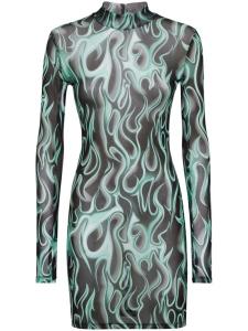 Мини-платье Philipp Plein Flame, черный