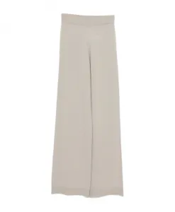 Бежевые шерстяные брюки прямого кроя, надеваемые через голову. Allude, бежевый