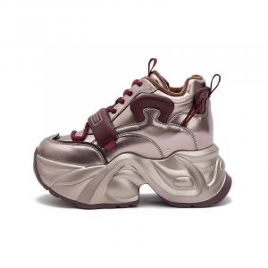 Кроссовки женские толстые низкие Milan Love Song, цвет Coffee