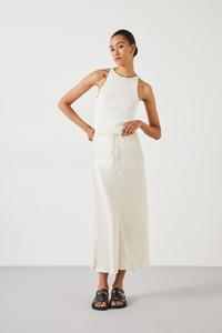 Атласная юбка макси Indra Hush, бежевый