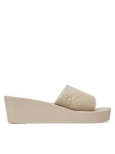 Мюли Beach Wedge Slide Canvas YW0YW01725 Calvin Klein Jeans, бежевый