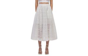 Летняя юбка миди женская pure white Self-portrait, белый