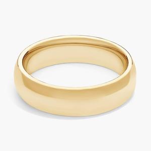 Кольцо ZAC ZAC POSEN Modern Beveled Edge Plain Ring из 14-каратного желтого золота (6 мм) Blue Nile