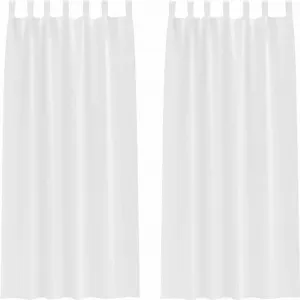 Плотные шторы с кольцами, 2 шт., чисто-белые, 245 x 140 см vidaXL