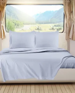 Комплект постельного белья Premier 1800 Series с глубокими карманами, 4 предмета, размер RV Queen Nestl, Ice Blue