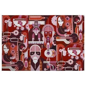 Картина на холсте A.S. Création Wall Of Sound цвет rot/rosa