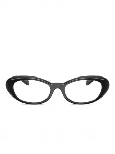 Овальные очки с деталями Медузы Versace, черный