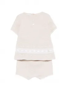 Вязаный комплект с шортами Paz Rodriguez, бежевый