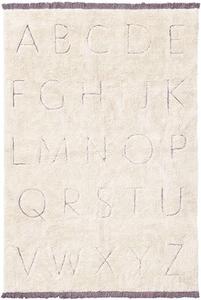 Ковер для детской Lorena Canals, 140 x 201 см,, моющийся, коллекция Rugcyled ABC в цвете Natural, ручной работы, прямоугольной формы, из натурального хлопка с нетоксичными красителями
