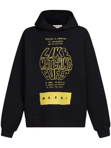 Худи с надписью Marni, черный