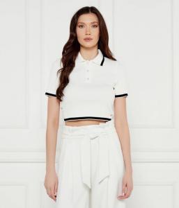 Рубашка поло Cropped fit Marc Cain, экрю