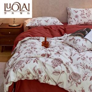 LUOLAI HOME Комплект постельного белья 2.0м, 4 предмета, пододеяльник 220x240 см, ткань лоцзэнь