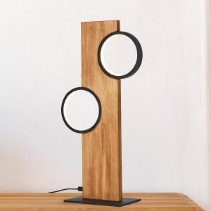 Настольная лампа Brilliant Cheesy, железо / сосна - черный - 2-световой