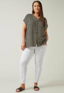 Блузка на пуговицах ZIG ZAG PRINT Evans, черный