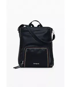 Женский рюкзак средней величины с плетеным узором Desigual, черный