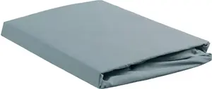 Простыня на резинке хлопковая однотонная HL Blue 120x200 синяя Ambiante