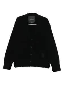 Кардиган с эффектом поношенности FEDERICO CINA, черный