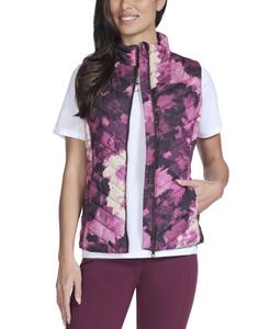 Женский удобный жилет на молнии, стильный, для активного отдыха Skechers, Burgundy