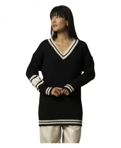 Стильный пуловер с длинными рукавами и манжетами Kocca, черный