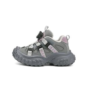 Детские кроссовки с низким верхом, устойчивые к истиранию, серо-каменные Jeep, серый/фиолетовый