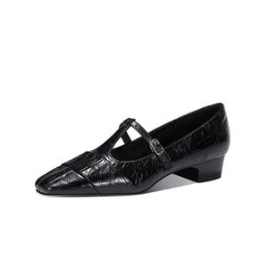 Туфли Мэри Джейн на толстом каблуке 2,5 см женские JESSICA SOPHIA, Pearl White