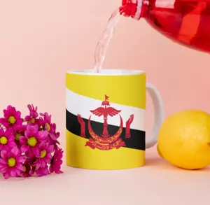 Кружка для кофе Бруней, кофейный горшок с флагом, кофейная чашка BRN, кружка для кофе, офисный чай Tinisu