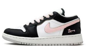 Jordan Детские баскетбольные кроссовки Air 1 Urban Chic Style Love с противоскользящей и износостойкой подошвой, черные