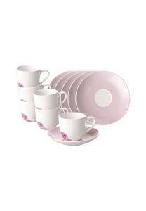 Кофейные пары Villeroy & Boch Rose Garden с Блюдцеми, 70 мл, 6 штук, розовый