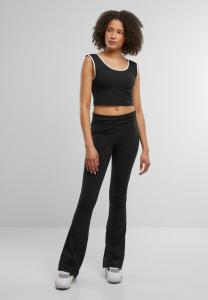 Топ Urban Classics CONTRAST CROPPED, Black White White Black/Black