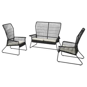 4-местный, набор для отдыха TALLSKÄR IKEA, цвет outdoor anthracite/kuddarna light grey-beige