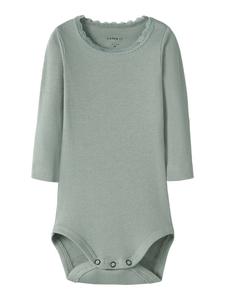Name it Боди с длинными рукавами, серо-голубого цвета