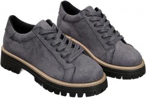 Женские лоферы на платформе с массивной подошвой, удобные повседневные деловые туфли из ПУ Generic, Grey