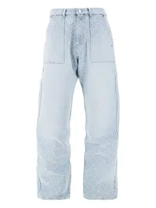 Джинсы с монограммным узором Casablanca, синий