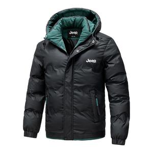 Пуховик Unisex Stand Collar Thickened Jeep, черный