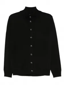 Кардиган с воротником-стойкой и пуговицами Cenere GB, черный