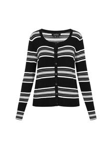 Usha BLACK LABEL Женский кардиган черного и кремового цвета